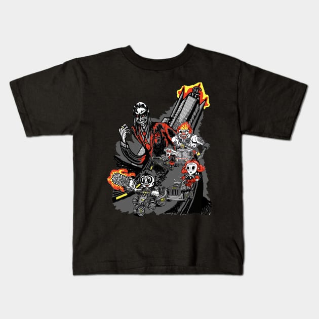 Super Twisted Kart Kids T-Shirt by DoctorJamesWF